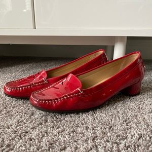 SALVATORE FERRAGAMO patent leather loafers